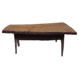 Mid-Century Walnut Tree Trunk Coffee Table For Sale