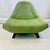 1960s Vintage Italian Luigi Tiengo Scalamandre Starburst Silk Embroidered Gondola Lounge Chair. For Sale - Image 16 of 18