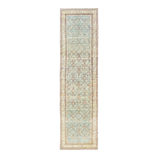Antique Persian Malayer Runner With Detailed Allover Botanical Design 3'3 X 13'1 For Sale