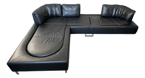 DS-165 Sofa in Black Leather with Adjustable Backrests from de Sede, 2010s