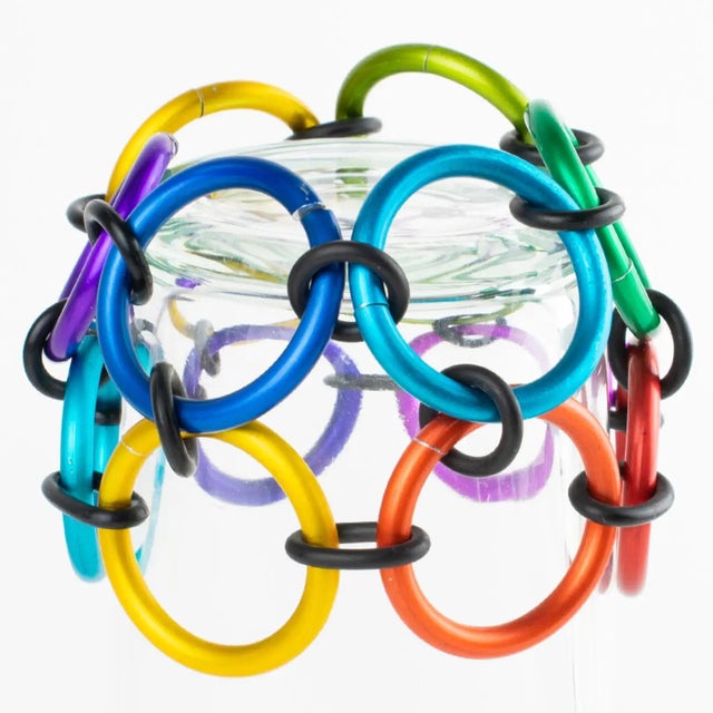 David Spada Modernist Rainbow Multicolor Aluminum Bangle Bracelet For Sale - Image 9 of 14