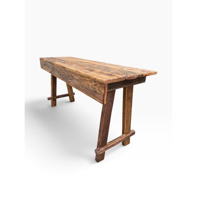 Axel Hjorth Style Rustic Farmhouse Reclaimed Barnwood Console Table - 96" For Sale - Image 11 of 14