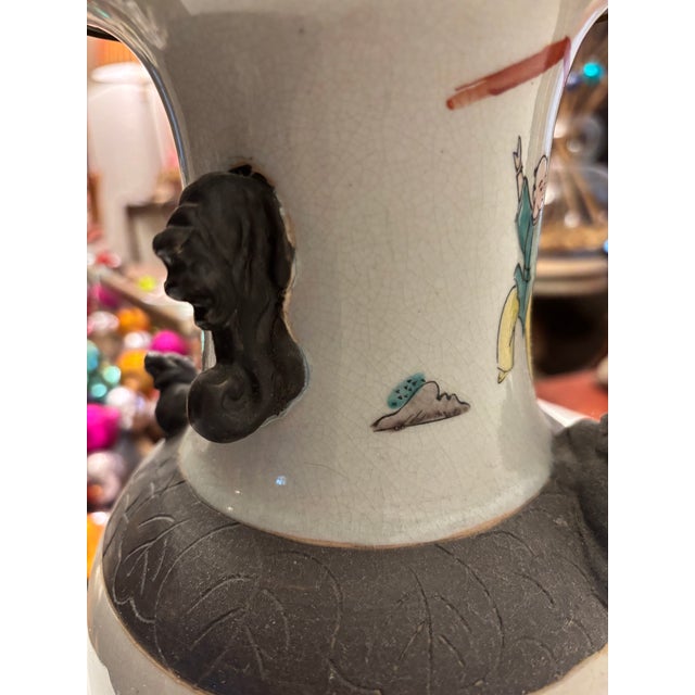 Vintage Asian Motif Table Lamp For Sale - Image 11 of 12