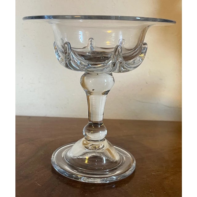 19th Century Antique 19th Century Anglo Irish Glass Footed Compote or Sweetmeat Dish For Sale - Image 5 of 13