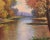 American Mid Century Autumn Reflections Oil Paint Landscape by Lorenz E. Griffith For Sale - Image 3 of 7