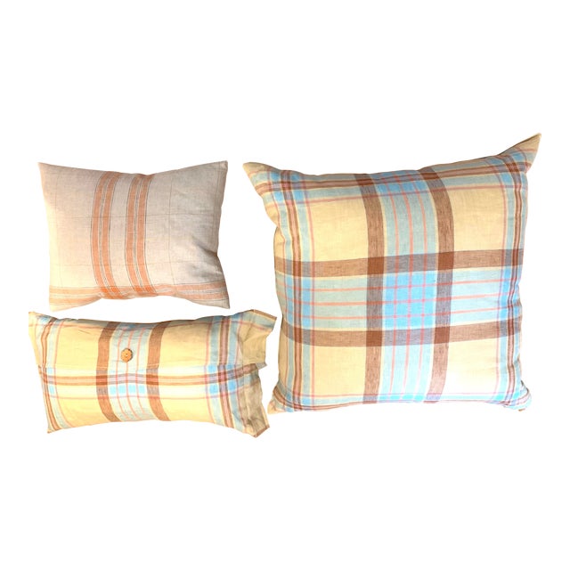 Linen Tea Towel Pillows Set of 3 Chairish