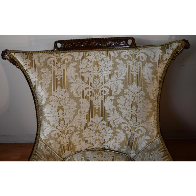 We are pleased to offer this beautiful pair of French chairs, from the 1930s. This pair is made of carved Mahogany wood,...