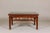 Brown Low Square Coffee Table with Brown Lacquer, Horse Hoof Legs, Humpback Stretcher For Sale - Image 8 of 12