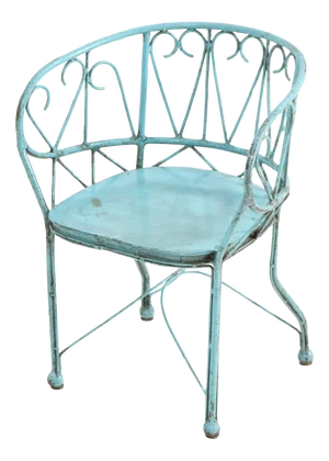 Art Nouveau Wrought Iron Childrens Armchair, France, 1900s