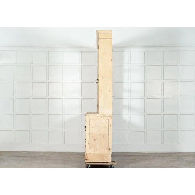 Beige Large English Pine Open Back Dresser, 1870s For Sale - Image 8 of 13