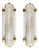 Frosted Murano Glass and Brass Sconces - a Pair For Sale