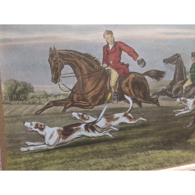 English Late 20th Century Bombay Private Collection “The Find: Tally-Ho Away O-O” Equestrian Artwork For Sale - Image 3 of 11