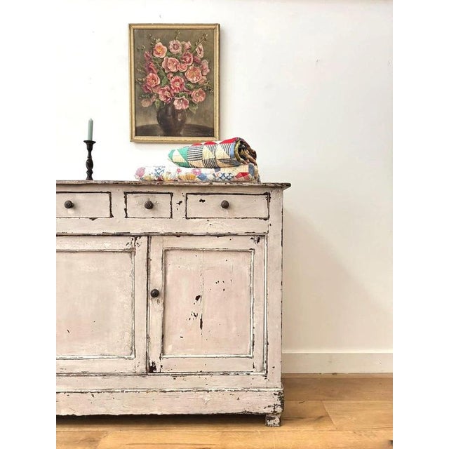 Vintage Painted Wooden Buffet For Sale - Image 4 of 13