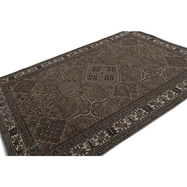 Rug & Kilim Vintage Persian Rug With Brown and Gray Transitional Patterns by Rug & Kilim For Sale - Image 4 of 7