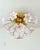 Murano Style Flush Mount Pink Flower Ceiling Light Glass Chandelier For Sale - Image 6 of 13