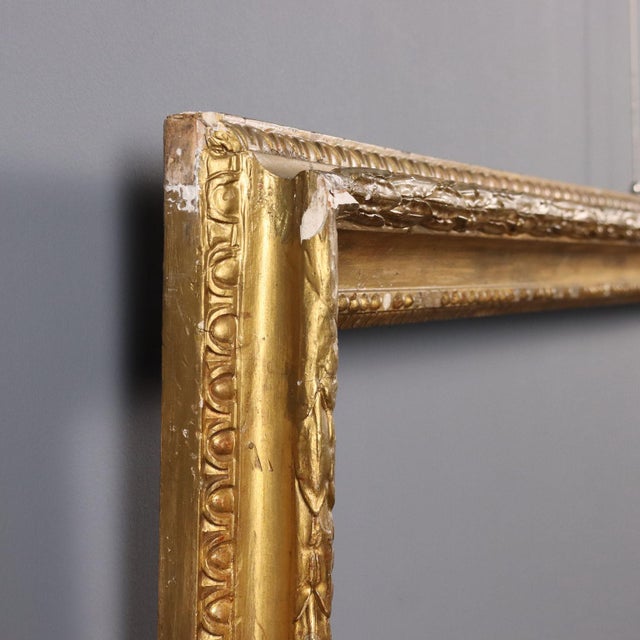 Wood Carved and Gilded Wooden Frame For Sale - Image 7 of 10
