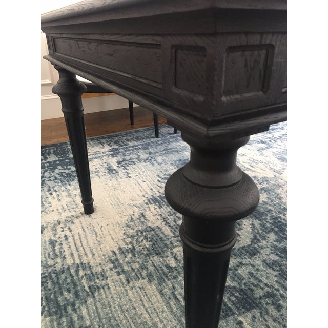 Restoration Hardware French Partners Black Oak Rectangular Dining Table