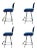 California Modern Swiveling Counter Stools - Set of 4 For Sale