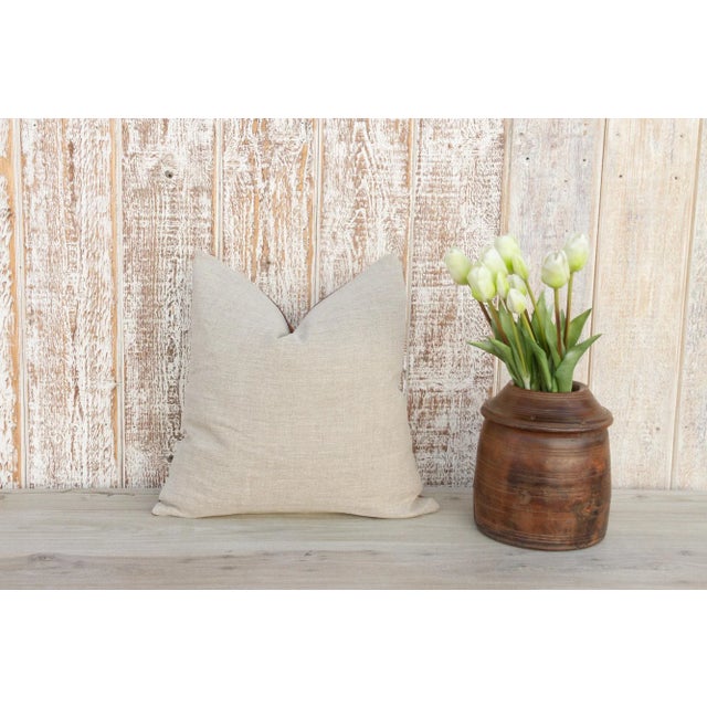 Textile Anu Antique Indian Folk Pillow For Sale - Image 7 of 9