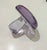 Decorative art glass mushroom with a saturated amethyst top with smooth, sculptural form. Compact scale with strong visual...