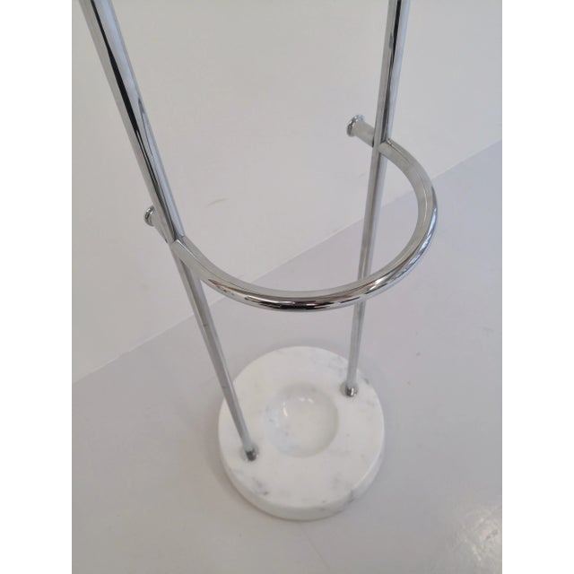 Mid-Century Modern Marble and Chrome Clothing Rack, 1970s For Sale - Image 3 of 4
