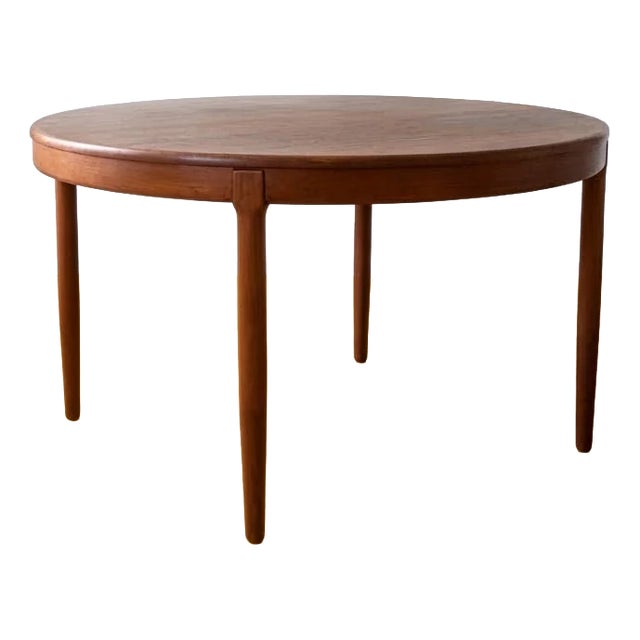 Vintage Danish Teak Round Table, 1950s For Sale