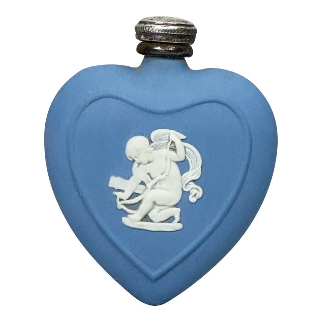 Vintage Wedgwood Jasperware Heart Perfume Bottle For Sale