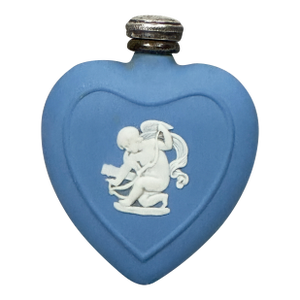 Vintage Wedgwood Jasperware Heart Perfume Bottle