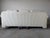 Wood Vintage Century Furniture White Textured Fabric Three-Seater Sofa For Sale - Image 7 of 18