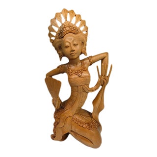 Vintage 1970s Balinese Modernist Legong Dancer – Signed Royal Masterwork by I a.a.g. Sutawijaya For Sale