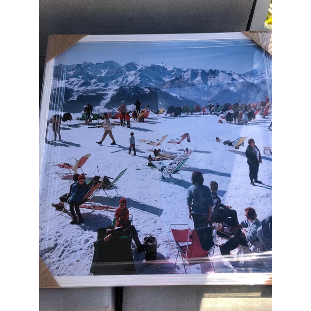 Slim Aarons Framed Verbier Vacation Print by Slim Aarons. 40"x40" For Sale - Image 4 of 8