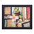 Modern abstract foil painting by Houston, TX artist David Adickes. The work features a Cubist inspired red, orange, and...