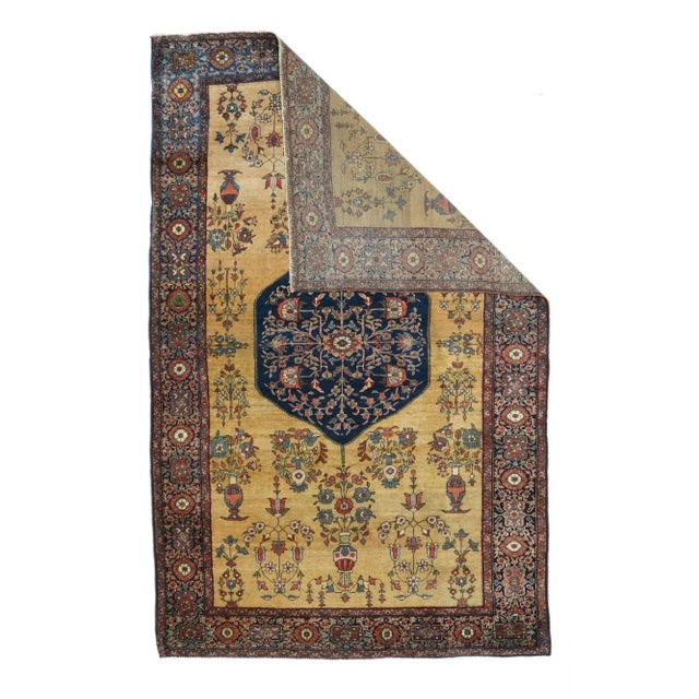 Antique Persian Rug 4'3'' x 6'9'' For Sale - Image 4 of 11