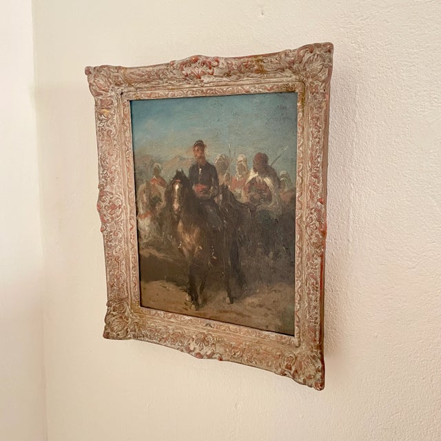 Eugene Delacroix, French Lieutenant on Horseback Leading a Bedouin Cavalry, 1830, Oil on Canvas For Sale - Image 7 of 13
