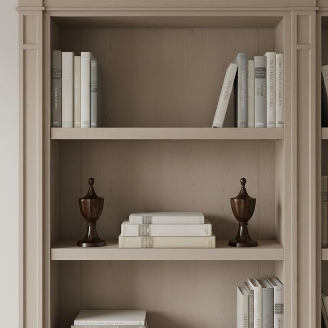 Late 20th Century Late 20th Century Pair of Vintage Turned Wood Urn Finials or Decorative Objects For Sale - Image 5 of 8