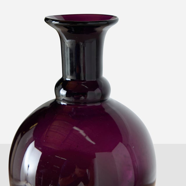 Mid 20th Century Mid 20th Century Amethyst Glass Decanter For Sale - Image 5 of 5