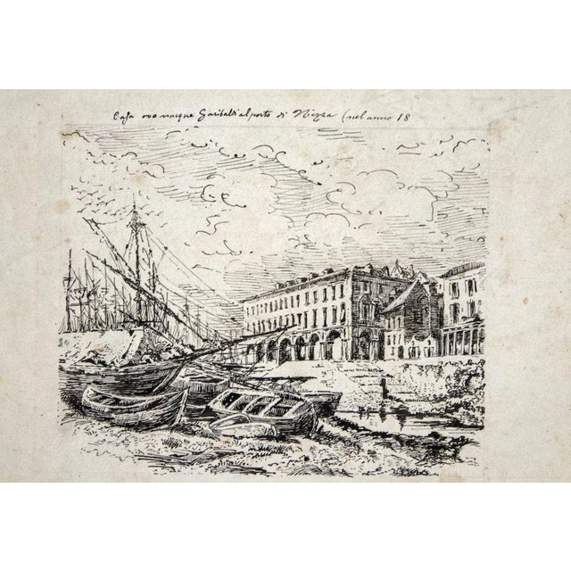 Garibaldi's House is an original lithograph realized by an anonymous artist of the 19th Century. In good condition....