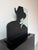Black 1990's Vintage Robert's for Ancoa Cowboy Art Glass Sculpture For Sale - Image 8 of 15