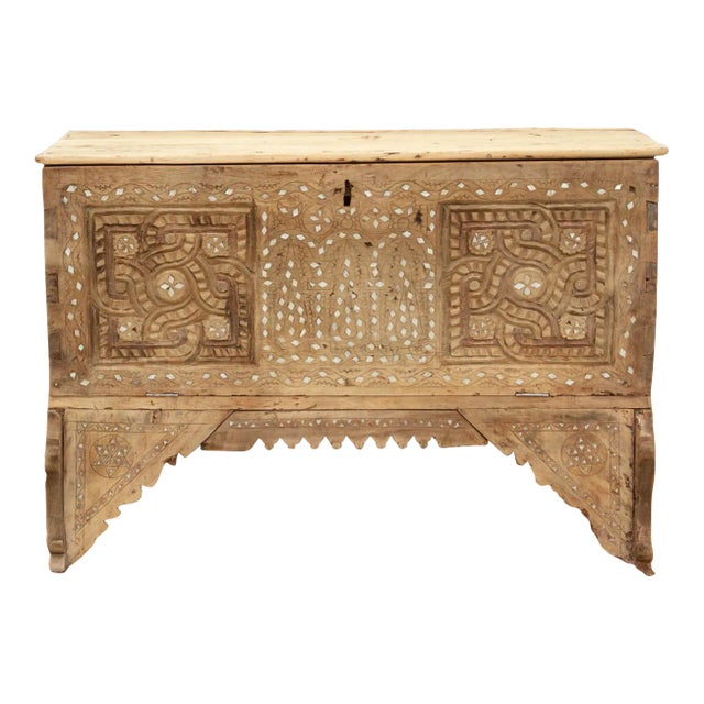 19th Century Ancient Levantine Mother of Pearl Chest For Sale