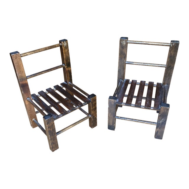 Vintage Woden Chairs Plant Holders For Sale