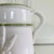 Farmhouse White Green Botanical Relief Large Pottery Pitcher Handmade in Portugal For Sale - Image 3 of 7