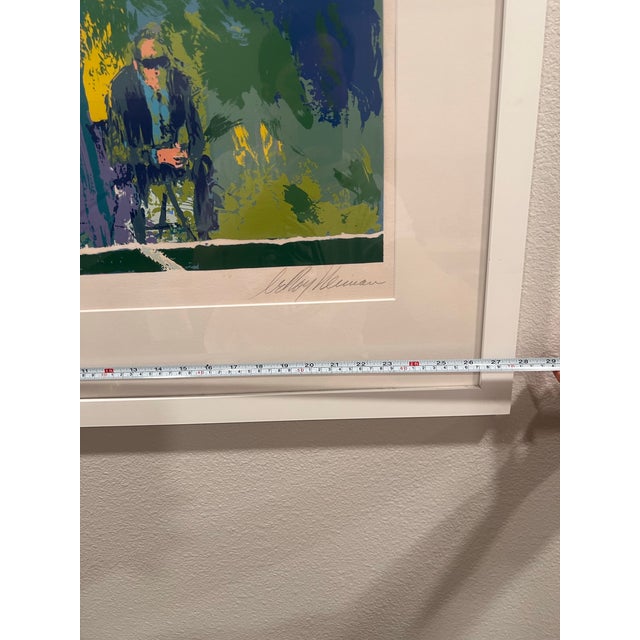 1970s LeRoy Neiman "Sun Serve" 1976 Signed Serigraph 122/300 Tennis Art W/Coa For Sale - Image 5 of 12