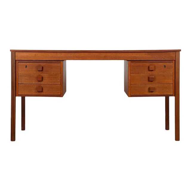 1960s Mid-Century Danish Teak Desk For Sale