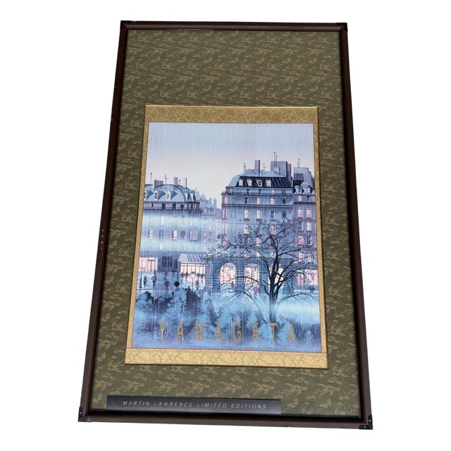 Hiro Yamagata, Rainy Paris, Print, 1980s, Framed For Sale