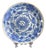Chinese Blue and White Porcelain Plate with Stylised Floral Design, 18th Century For Sale