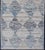 Textile Modern Tribal Runner by Keivan Woven Arts Diamond Design in Cream and Blue 3'1 X 7'10 For Sale - Image 7 of 11