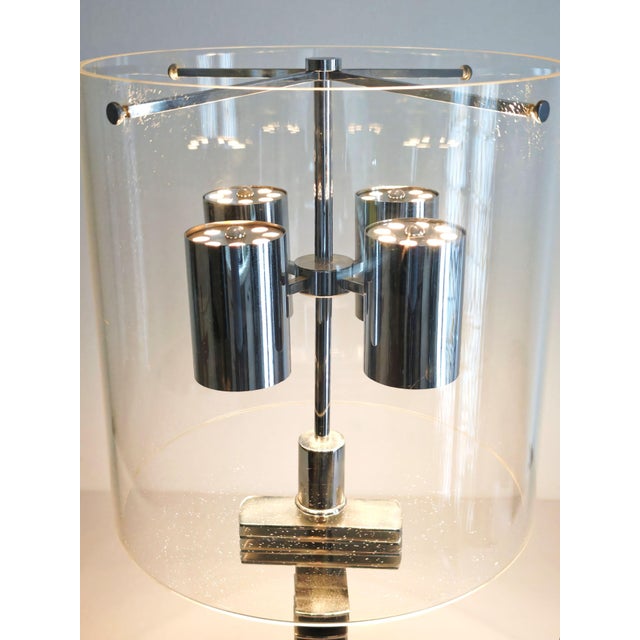Mid-Century Modern Italian Table Lamp in Chromed Metal and Acrylic Glass, 1970s For Sale - Image 17 of 18