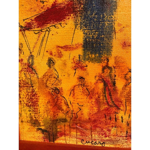 A striking original 1963 oil on canvas by Pascal “Pat” Cucaro (American, 1915–2004), signed “cucaro” lower center. This...