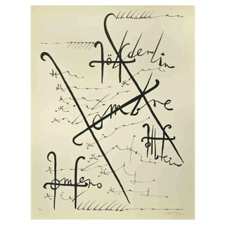 Rafael Alberti, Letter H, 1972, Lithograph For Sale