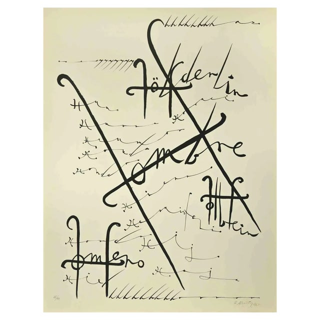 Rafael Alberti, Letter H, 1972, Lithograph For Sale